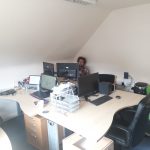 desk computer designer office